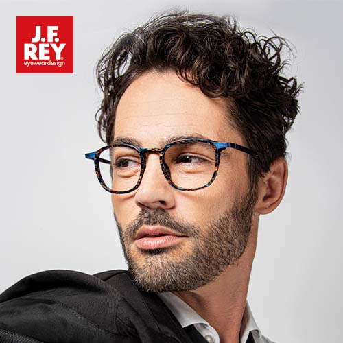 J.F. Rey brillen Double Combi: kunstwerkjes van metaal en acetaat